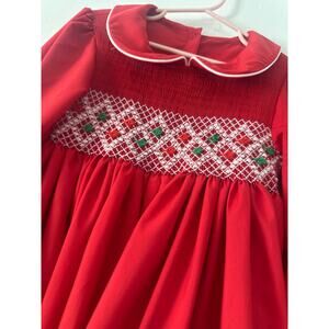 Addie Hadlie By Smocked A Lot 1 Samuel 1:27 Smocked Christmas Classic Dress Red